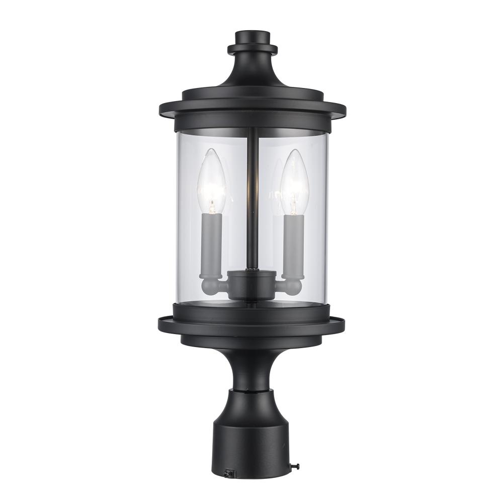 2LT EURO MDRN POST LANTERN